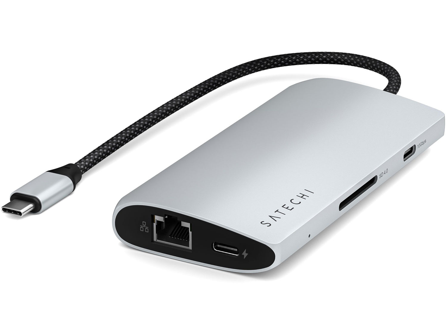 Satechi USB-C многопортов адаптер 8K с Ethernet V3 - Silver
