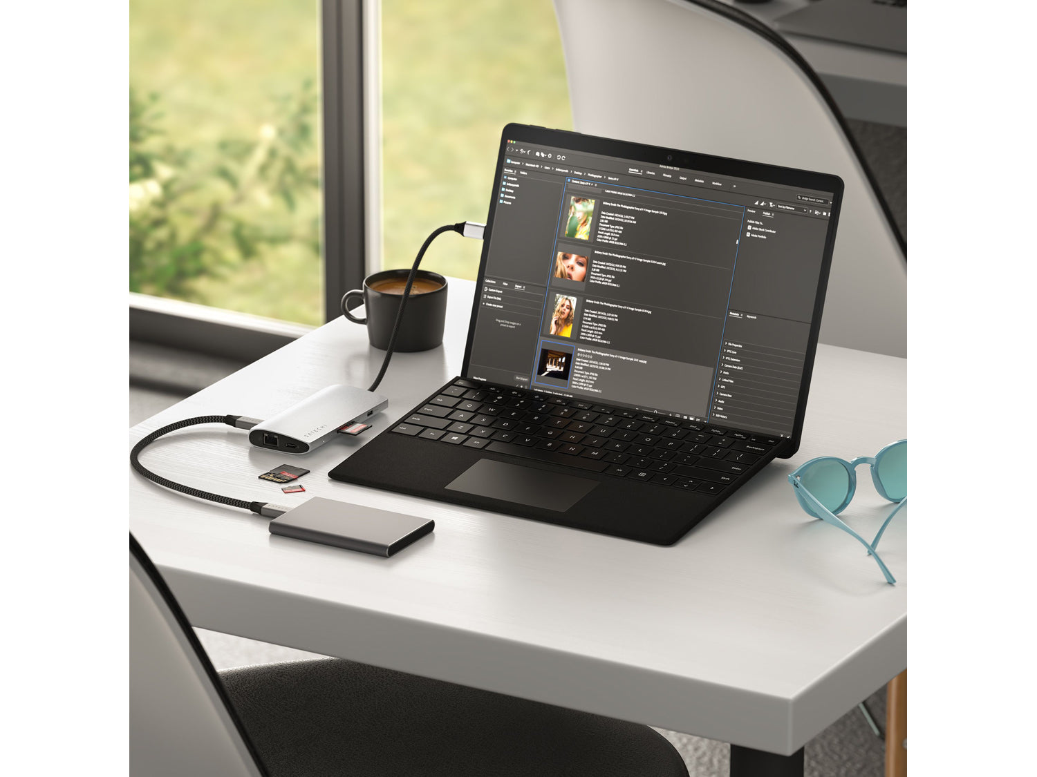 Satechi USB-C многопортов адаптер 8K с Ethernet V3 - Silver
