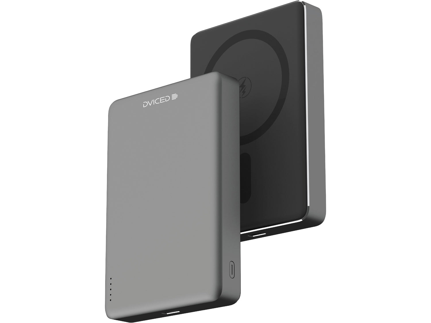 Dviced Magsafe power bank ultra thin 10000mAh, Black/Grey