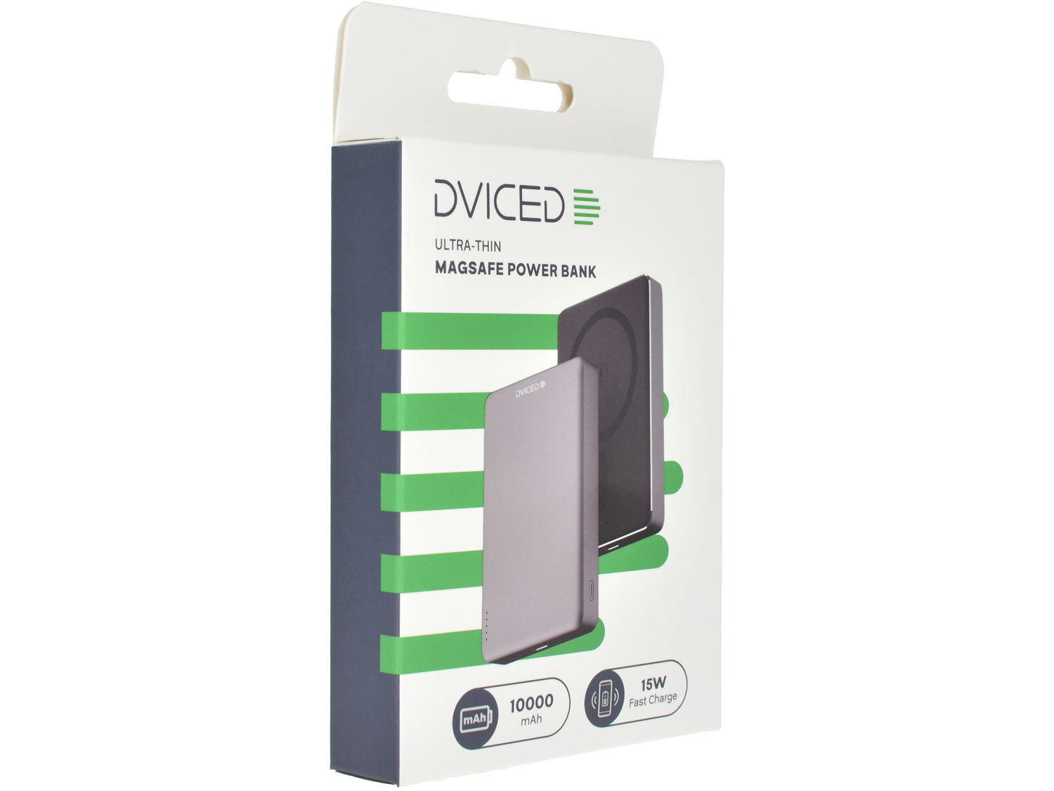 Dviced Magsafe power bank ultra thin 10000mAh, Black/Grey