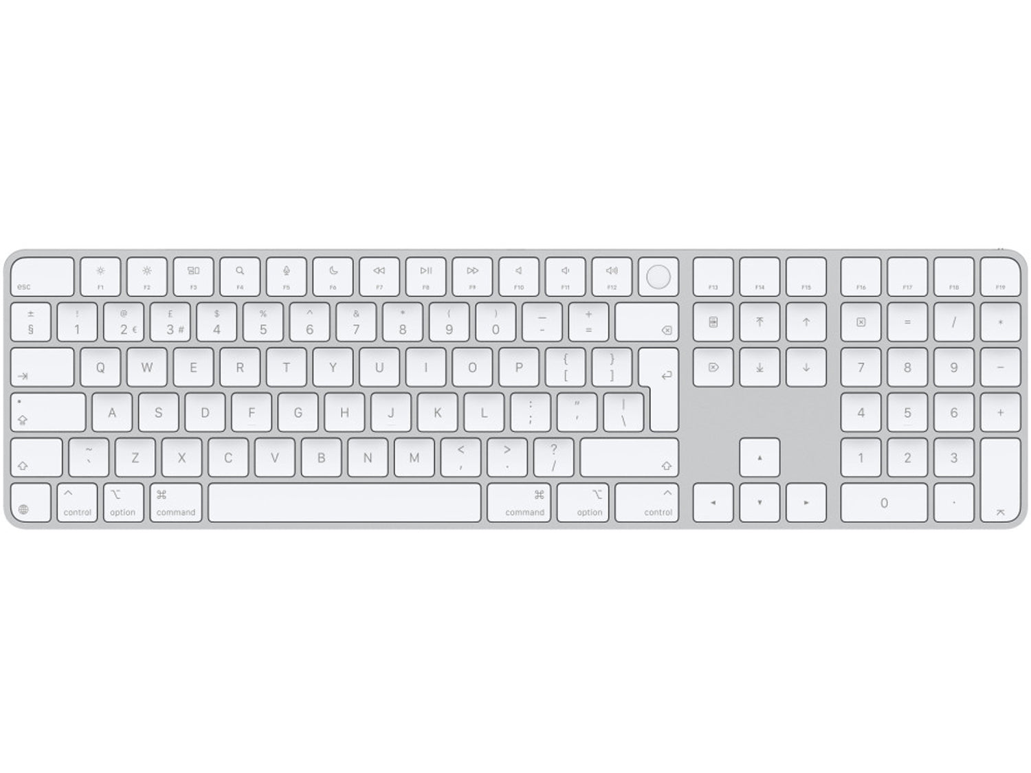 Apple Magic Keyboard w Touch ID and Numeric Keypad - Bulgarian - White Keys