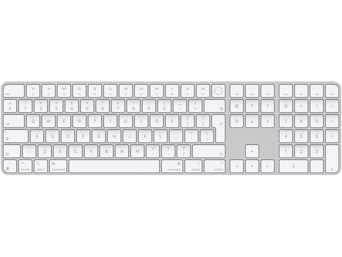Apple Magic Keyboard with Touch ID and Numeric Keypad for Mac models with Apple silicon (USB-C) - International English - White Keys