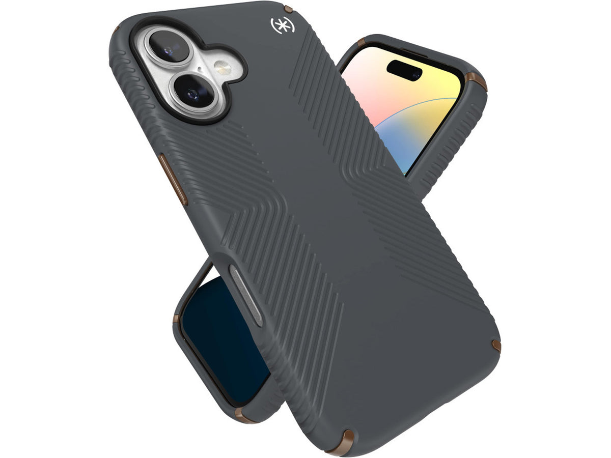 Speck iPhone 16 Presidio2 Grip, Charcoal Grey