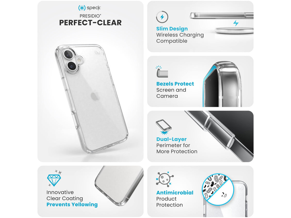 Speck iPhone 16 Plus Presidio Perfect Clear - Clear