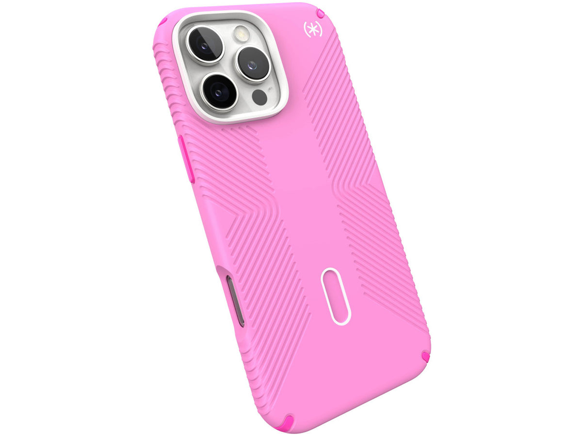 Speck Presidio2 Grip, за iPhone 16 Pro Max, MagSafe + ClickLock, Shocking Pink