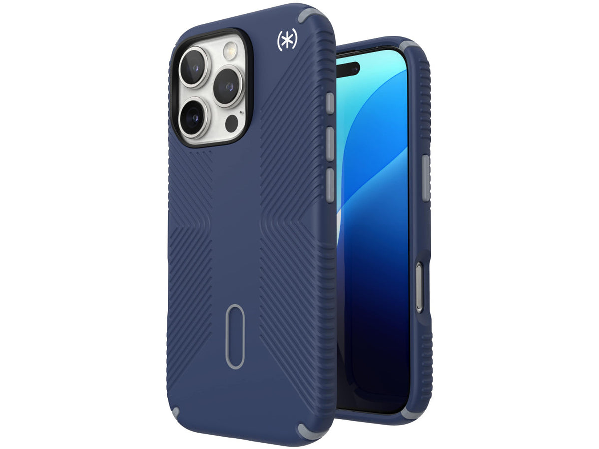 Speck Presidio2 Grip, за iPhone 16 Pro, MagSafe + ClickLock, Coastal Blue