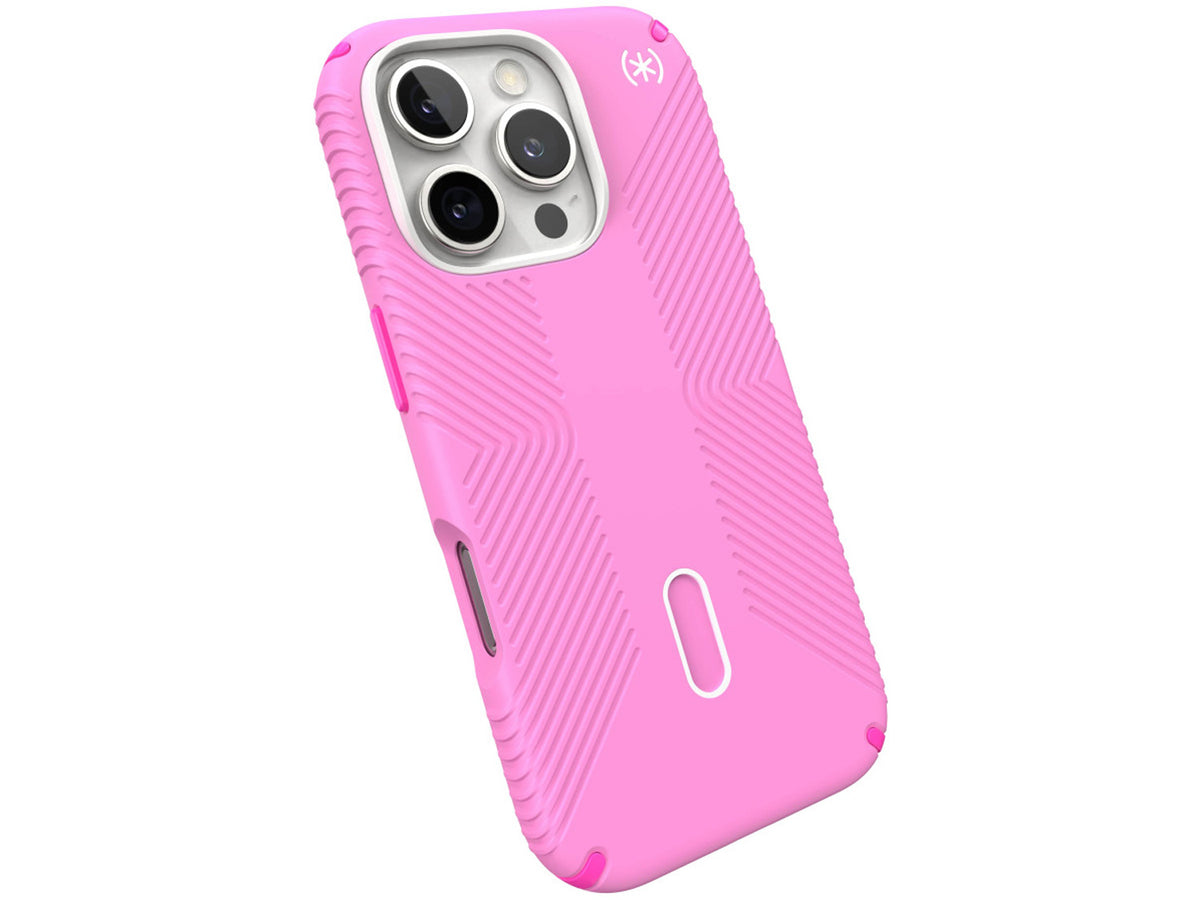 Speck Presidio2 Grip, за iPhone 16 Pro, MagSafe + ClickLock, Black - Shocking Pink