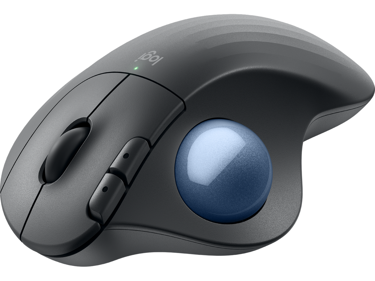 Logitech ERGO M575S, Graphite + Blue Ball