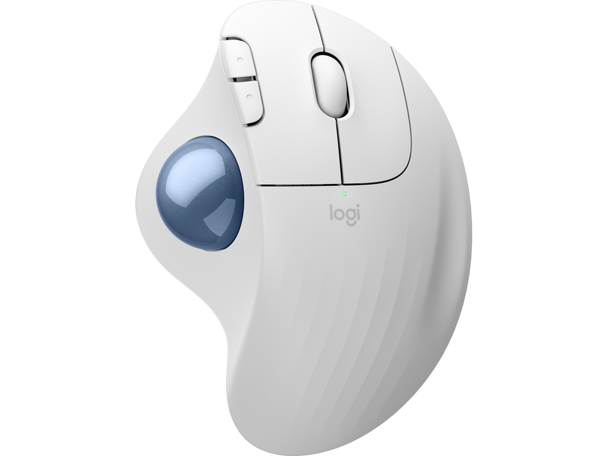 Logitech ERGO M575S, Off-White + Blue Ball