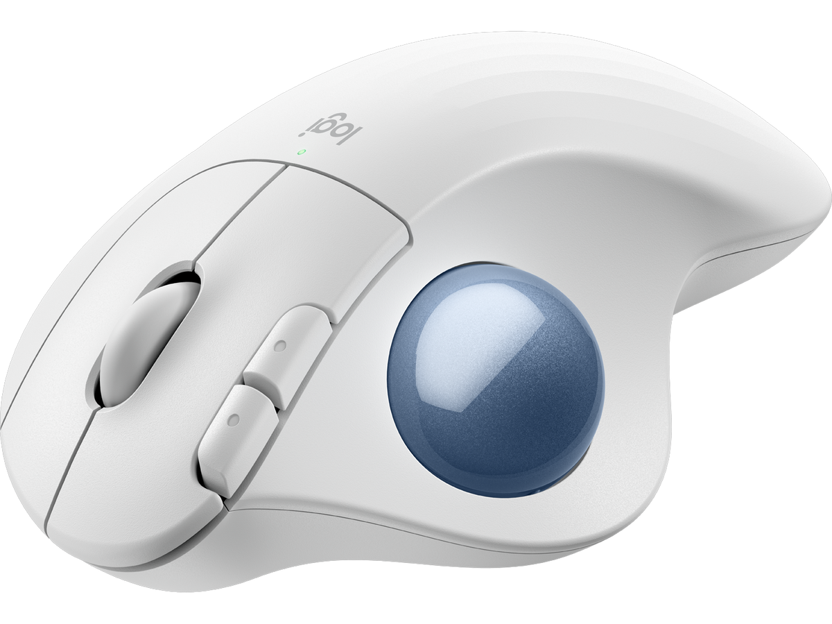 Logitech ERGO M575S, Off-White + Blue Ball
