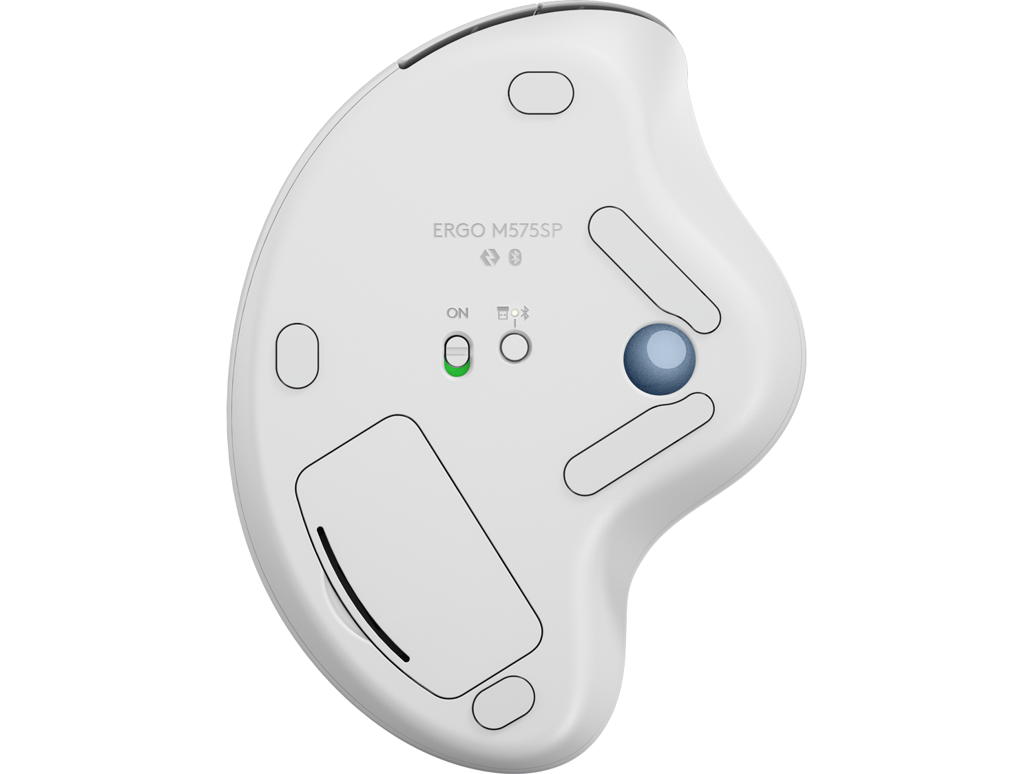 Logitech ERGO M575S, Off-White + Blue Ball