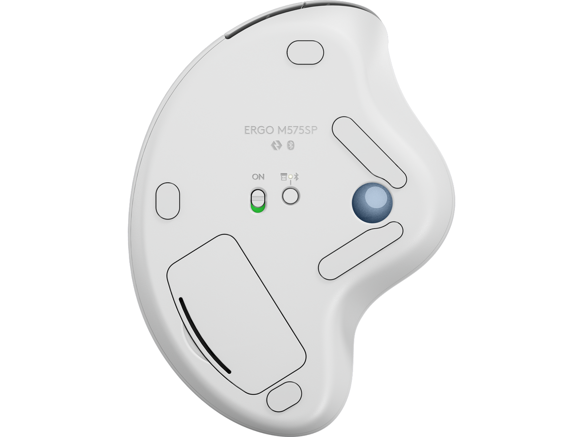 Logitech ERGO M575S, Off-White + Blue Ball