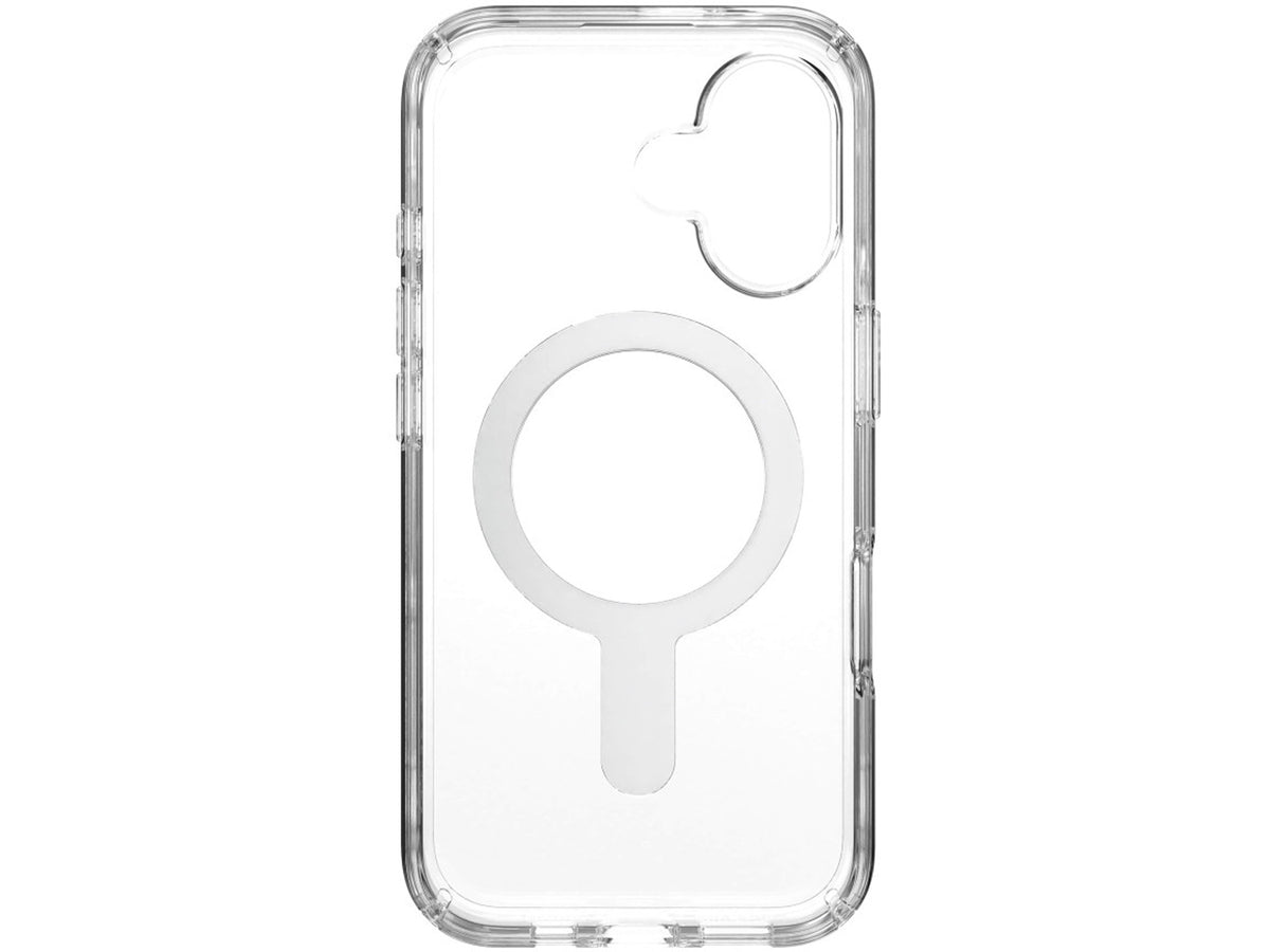 Speck Presidio Perfect-Clear MagSafe With Click&Lock iPhone 16, Clear/Chrome