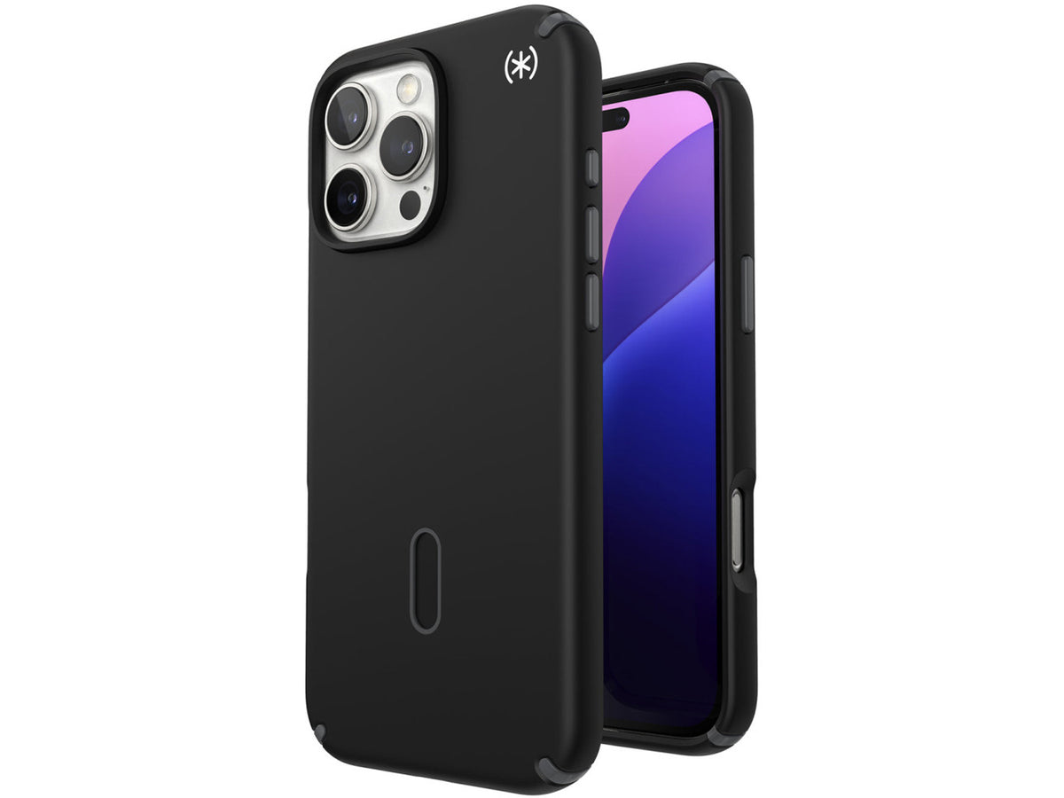 Speck iPhone 16 Pro Max Presidio2 Pro MagSafe With Click&Lock, Black/Slate Grey
