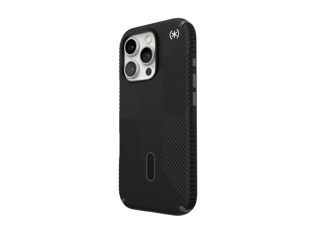 Speck Presidio2 Grip, за iPhone 16 Pro, MagSafe + ClickLock, Black - Slate Grey