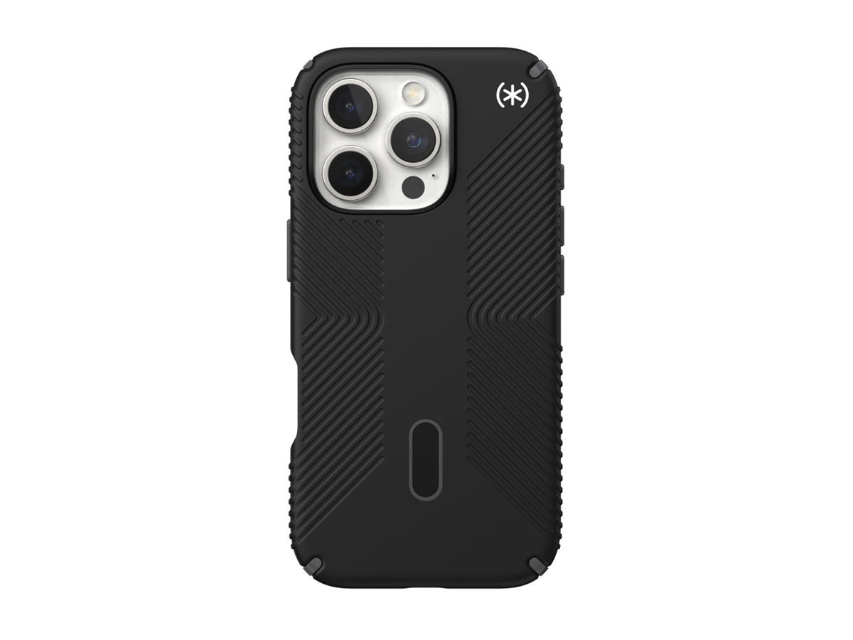 Speck Presidio2 Grip, за iPhone 16 Pro, MagSafe + ClickLock, Black - Slate Grey