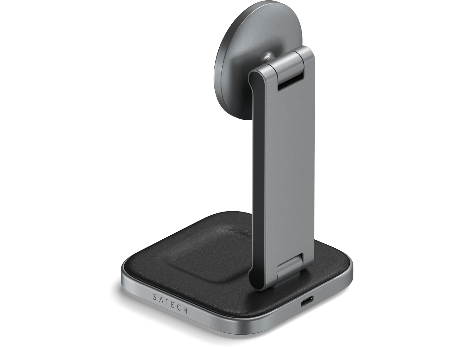 Satechi 2-in-1 Foldable Qi2 Wireless Charging Stand (Space Gray)