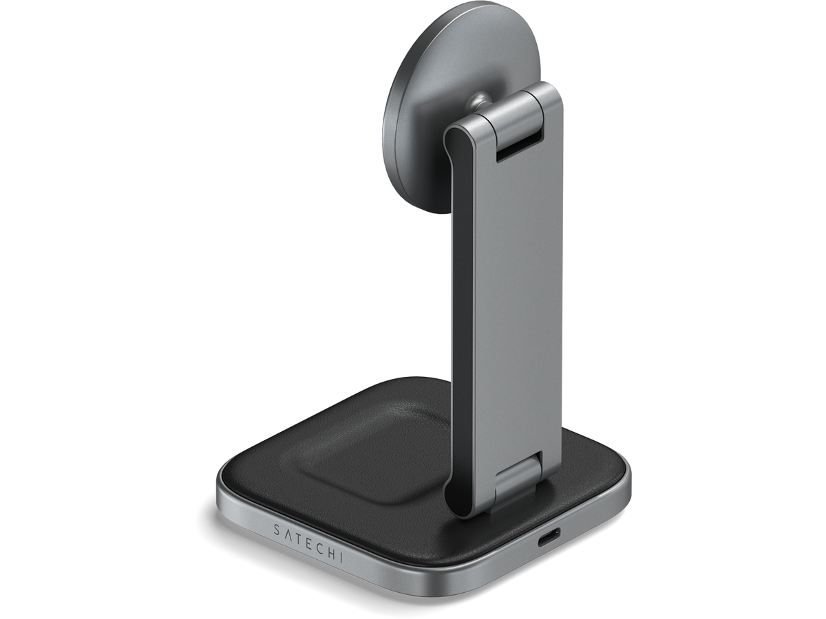 Satechi 2-in-1 Foldable Qi2 Wireless Charging Stand (Space Gray)