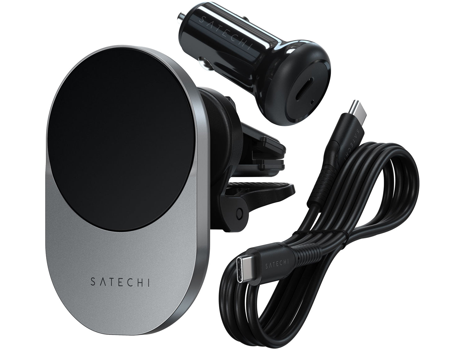 Satechi Qi2 Wireless Car Charger - Space Gray