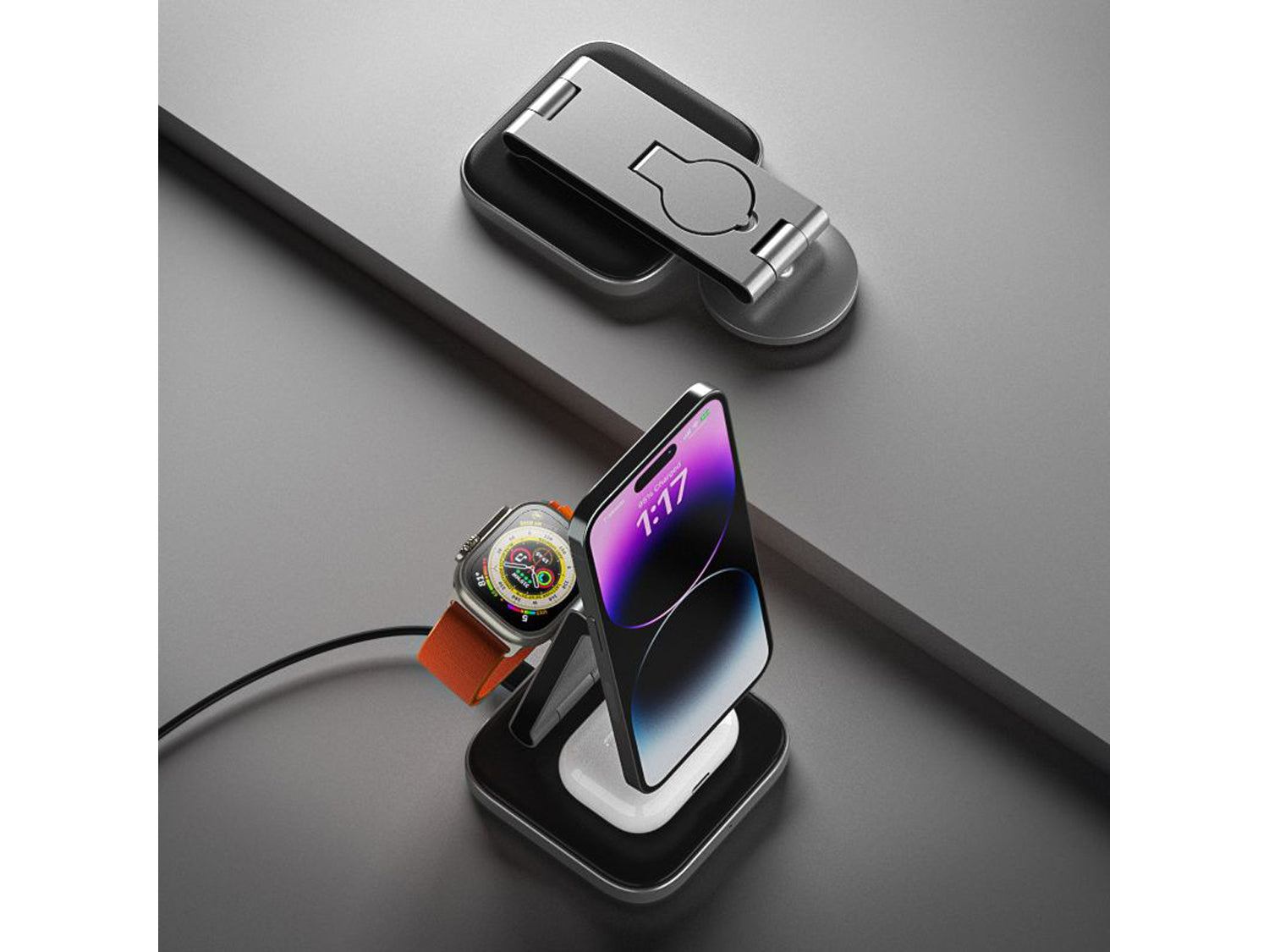 Satechi 3-in-1 Foldable Qi2 Wireless Charging Stand