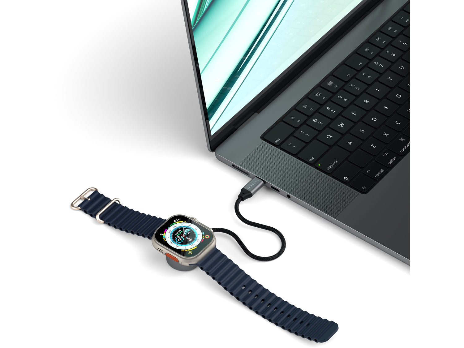 Satechi USB-C Magnetic Fast-Charging Cable for Apple Watch - Space Gray
