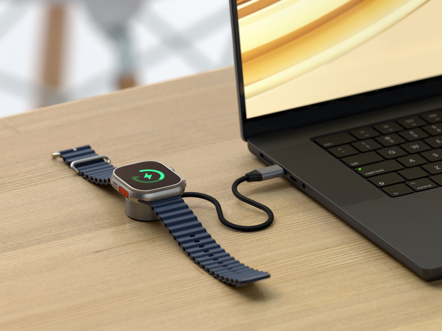 Satechi USB-C Magnetic Fast-Charging Cable for Apple Watch - Space Gray