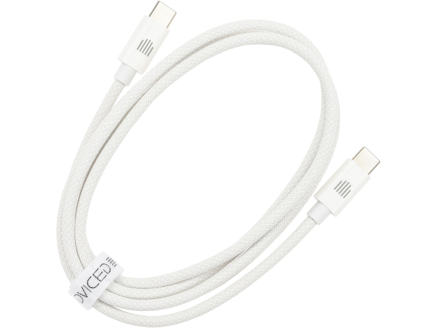 Dviced Cable USB-C to USB-C Nylon Textile 1,25m - White