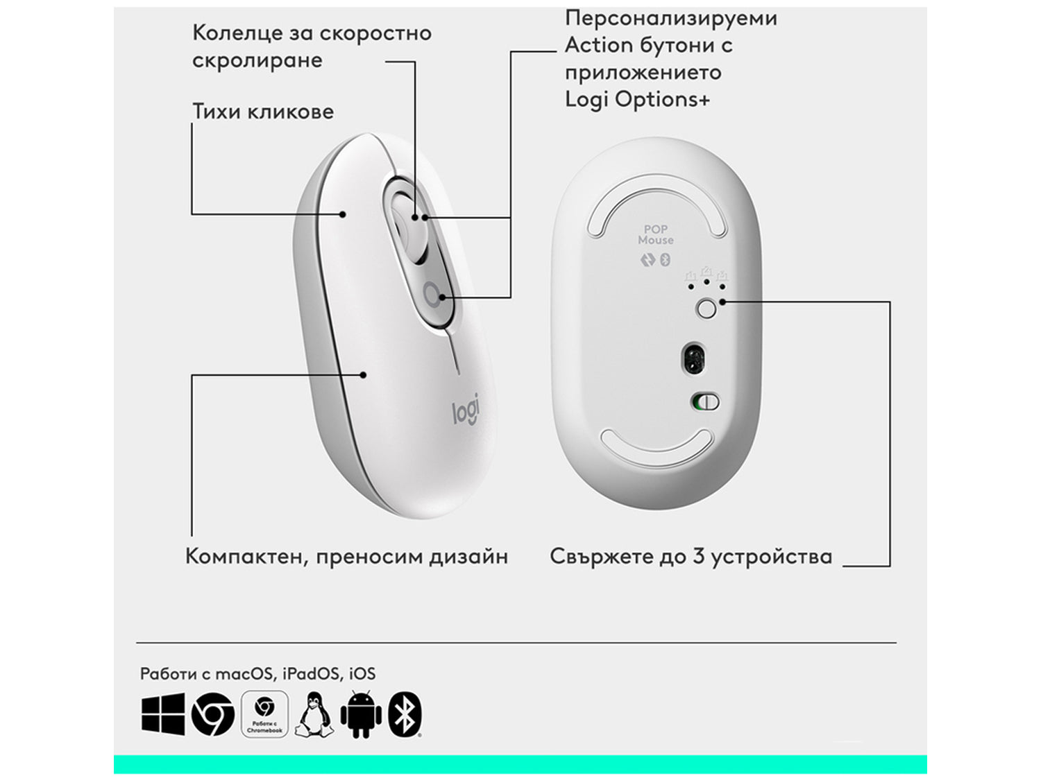 Logitech Pop Icon Combo - White - US INT'L
