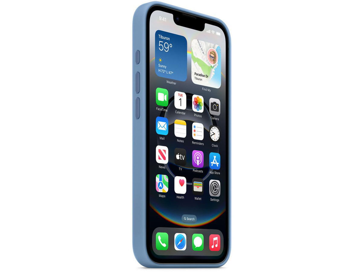 Apple Silicone Case for iPhone 16e - Winter Blue