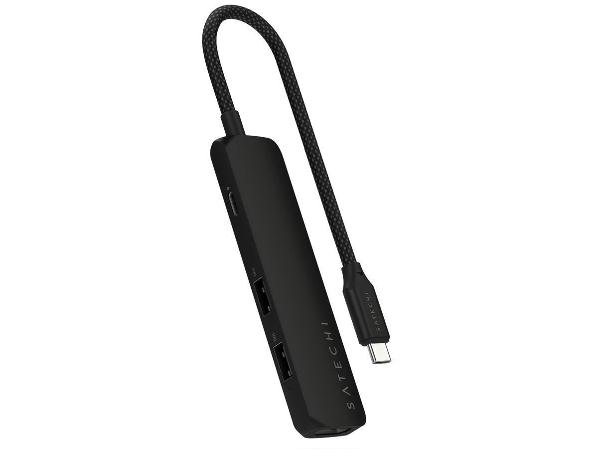 Satechi 4-in-1 USB-C Slim Multiport Adapter 4K - Black