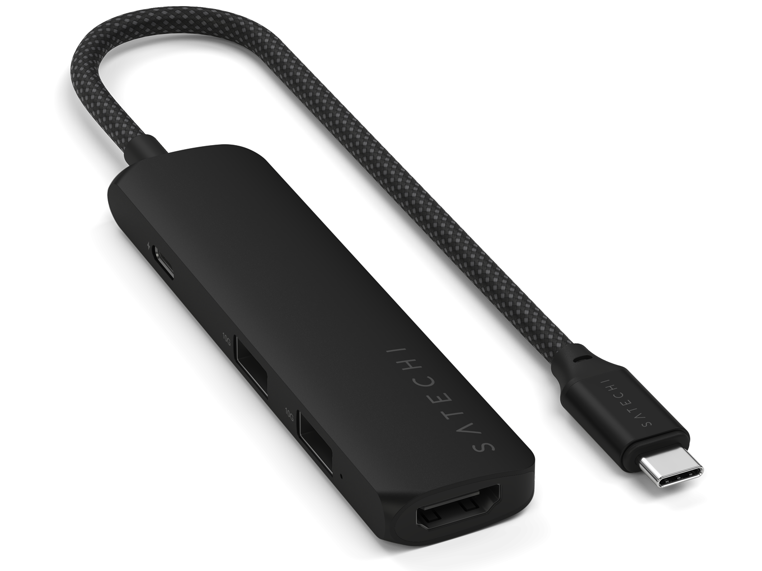 Satechi 4-in-1 USB-C Slim Multiport Adapter 4K - Black