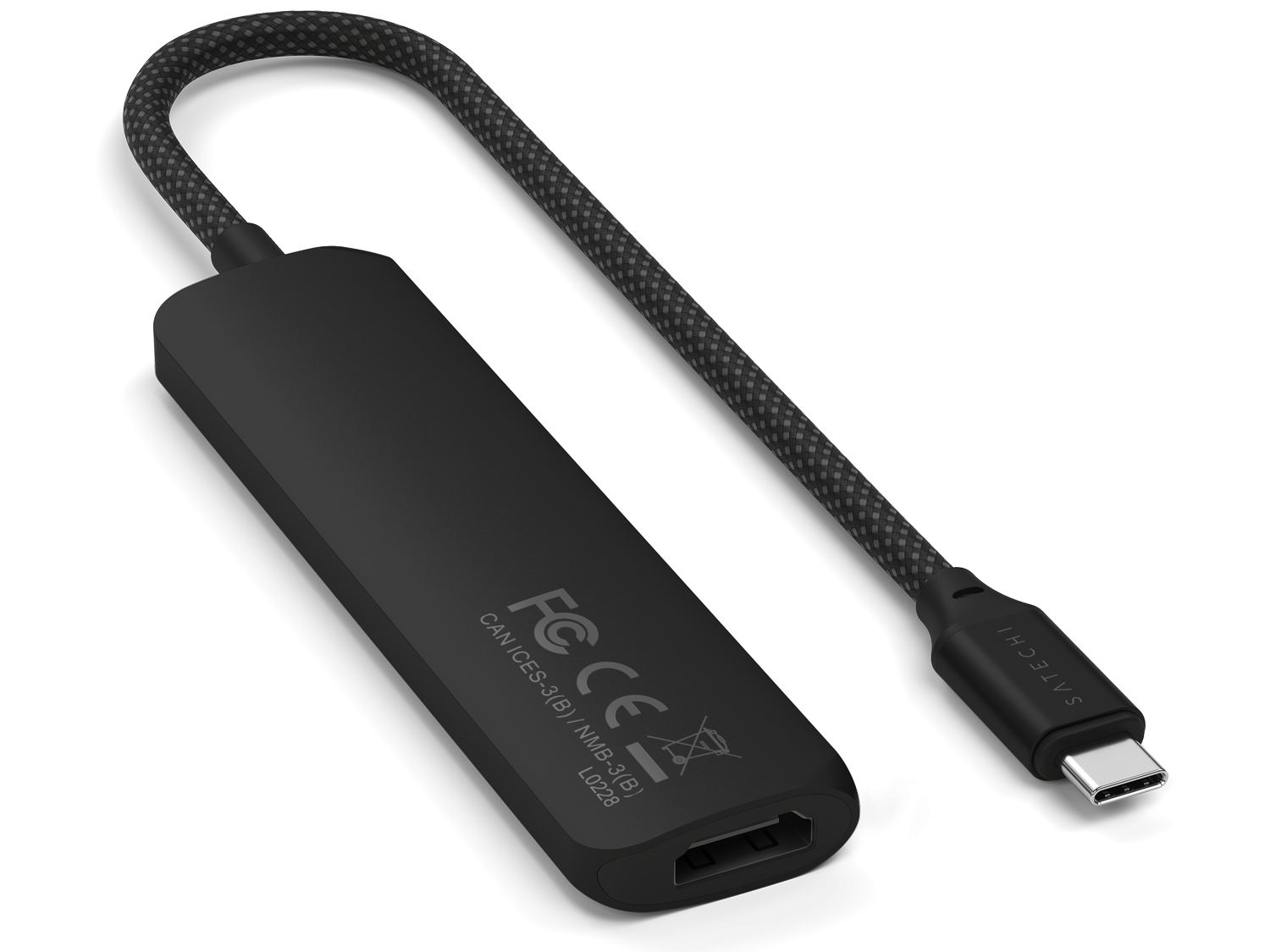 Satechi 4-in-1 USB-C Slim Multiport Adapter 4K - Black