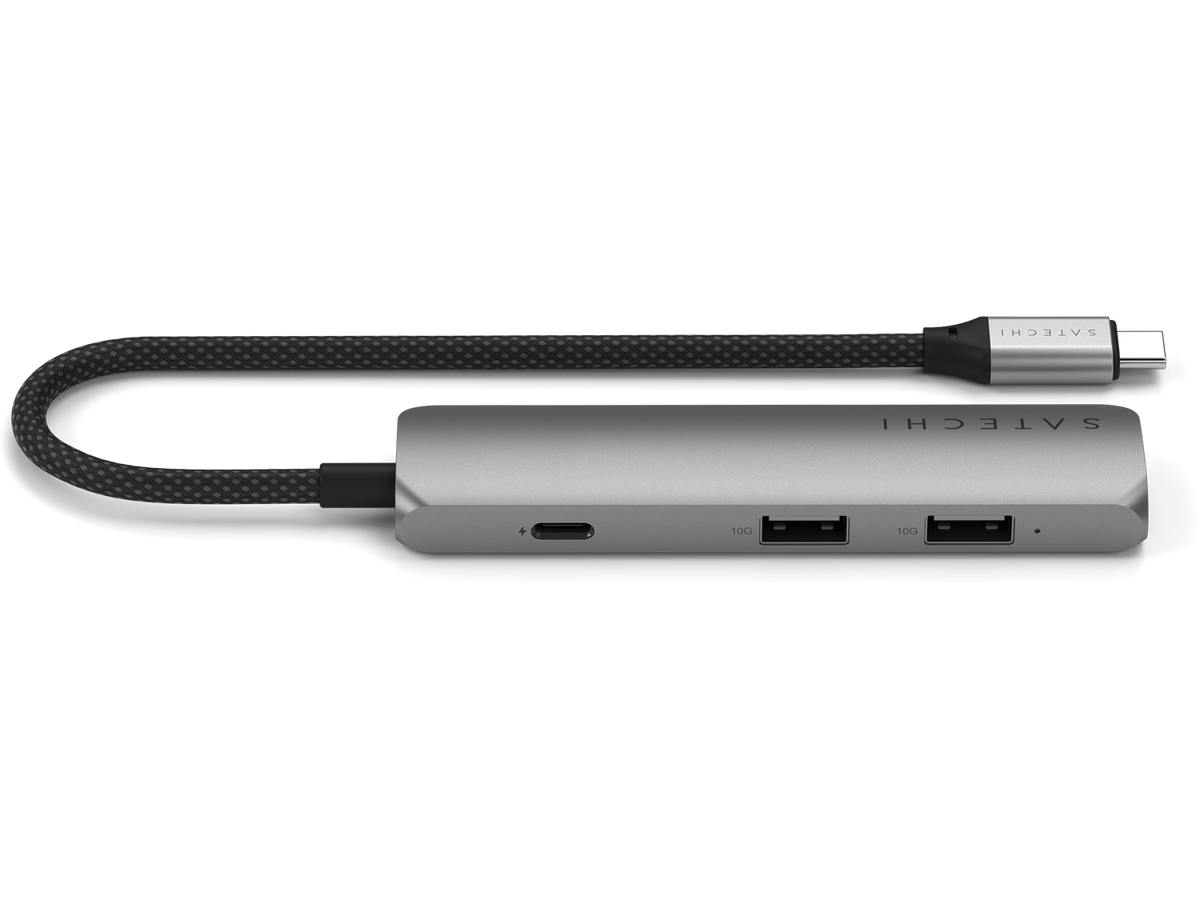 Satechi 4-in-1 USB-C Slim Multiport Adapter 4K - Space Grey
