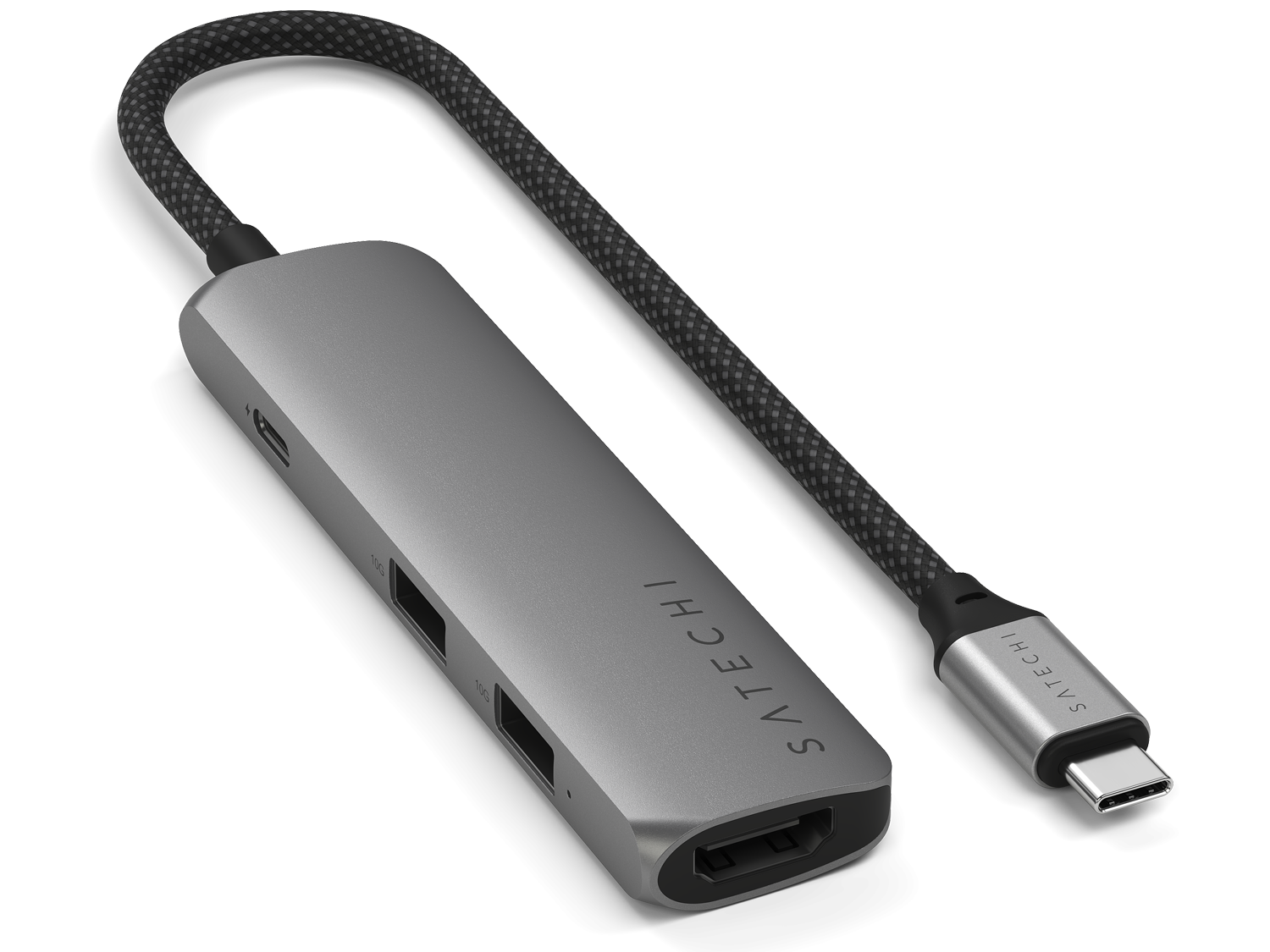 Satechi 4-in-1 USB-C Slim Multiport Adapter 4K - Space Grey
