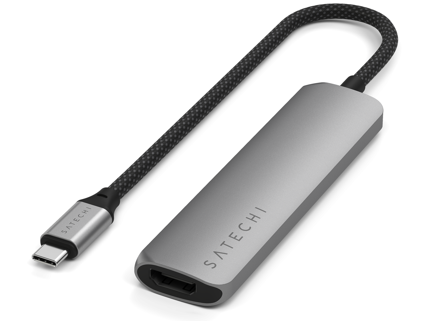 Satechi 4-in-1 USB-C Slim Multiport Adapter 4K - Space Grey