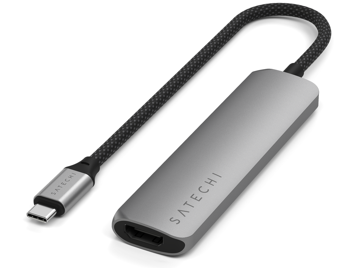 Satechi 4-in-1 USB-C Slim Multiport Adapter 4K - Space Grey