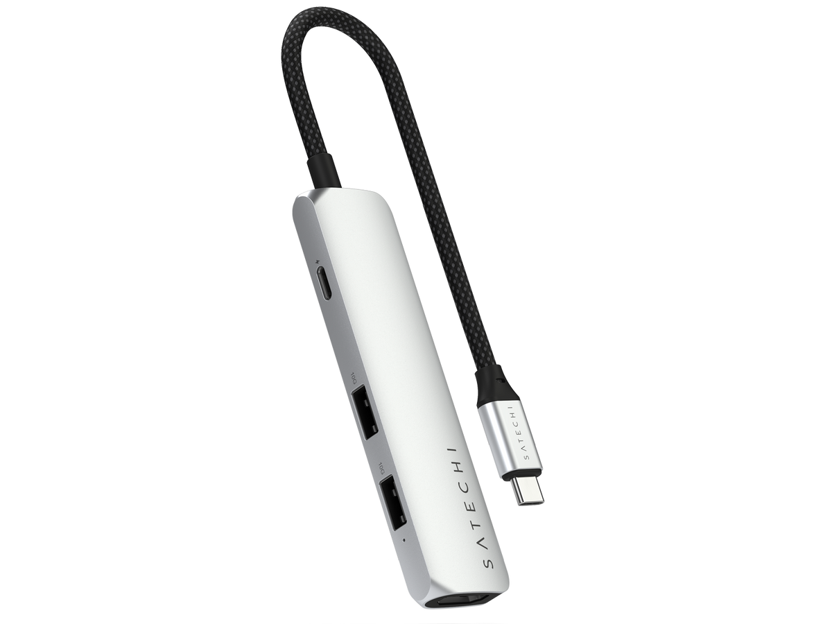 Satechi 4-in-1 USB-C Slim Multiport Adapter 4K - Silver