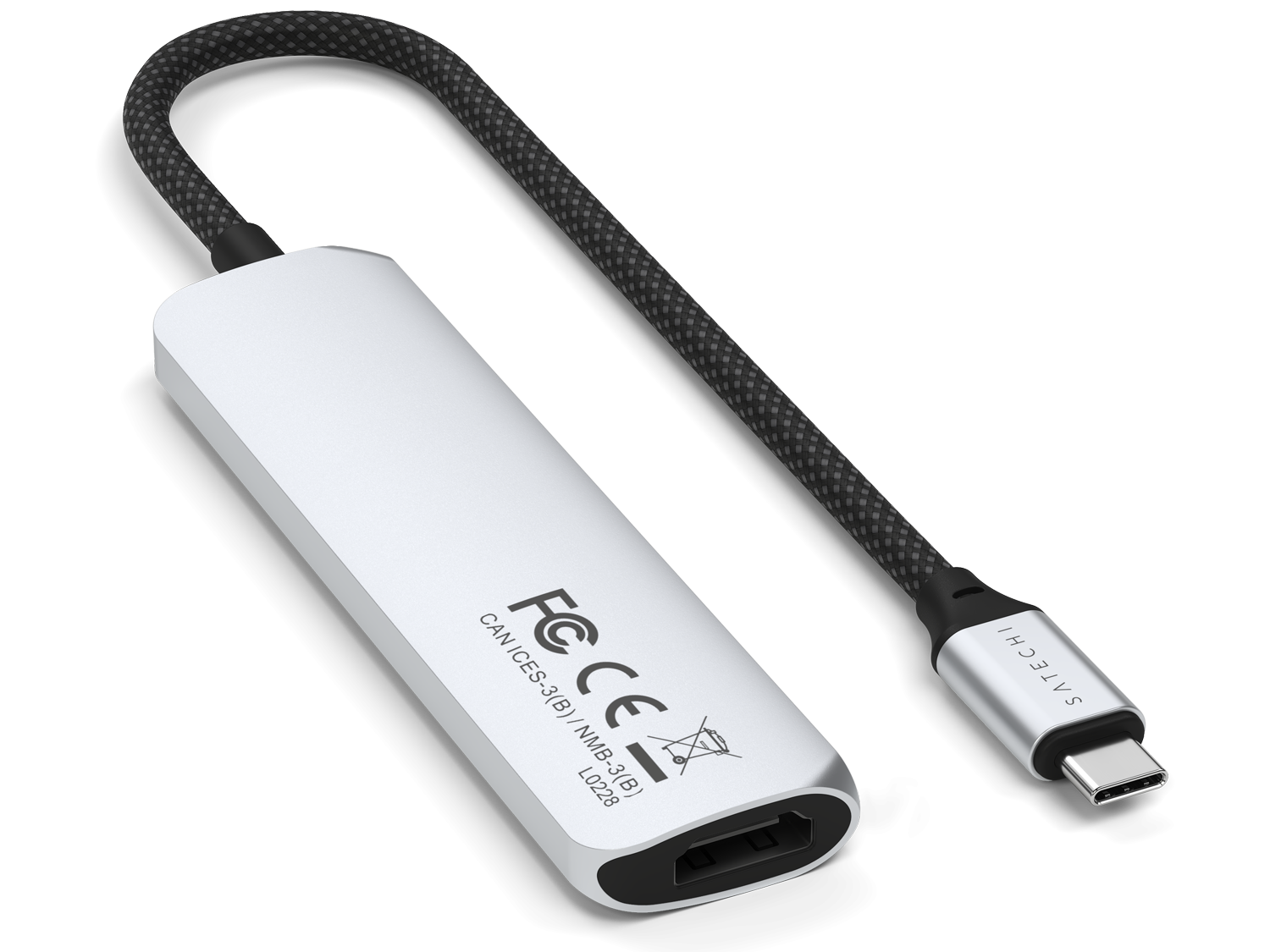 Satechi 4-in-1 USB-C Slim Multiport Adapter 4K - Silver