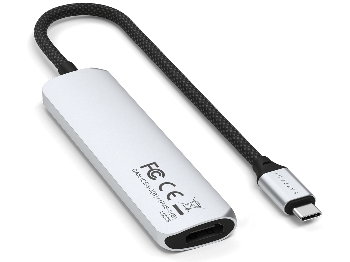 Satechi 4-in-1 USB-C Slim Multiport Adapter 4K - Silver