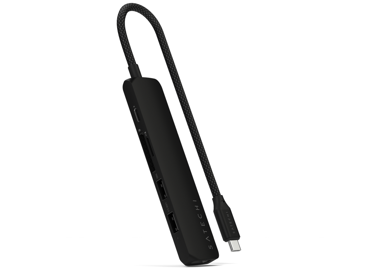 Satechi 6-in-1 USB-C Slim Multiport Adapter - Black