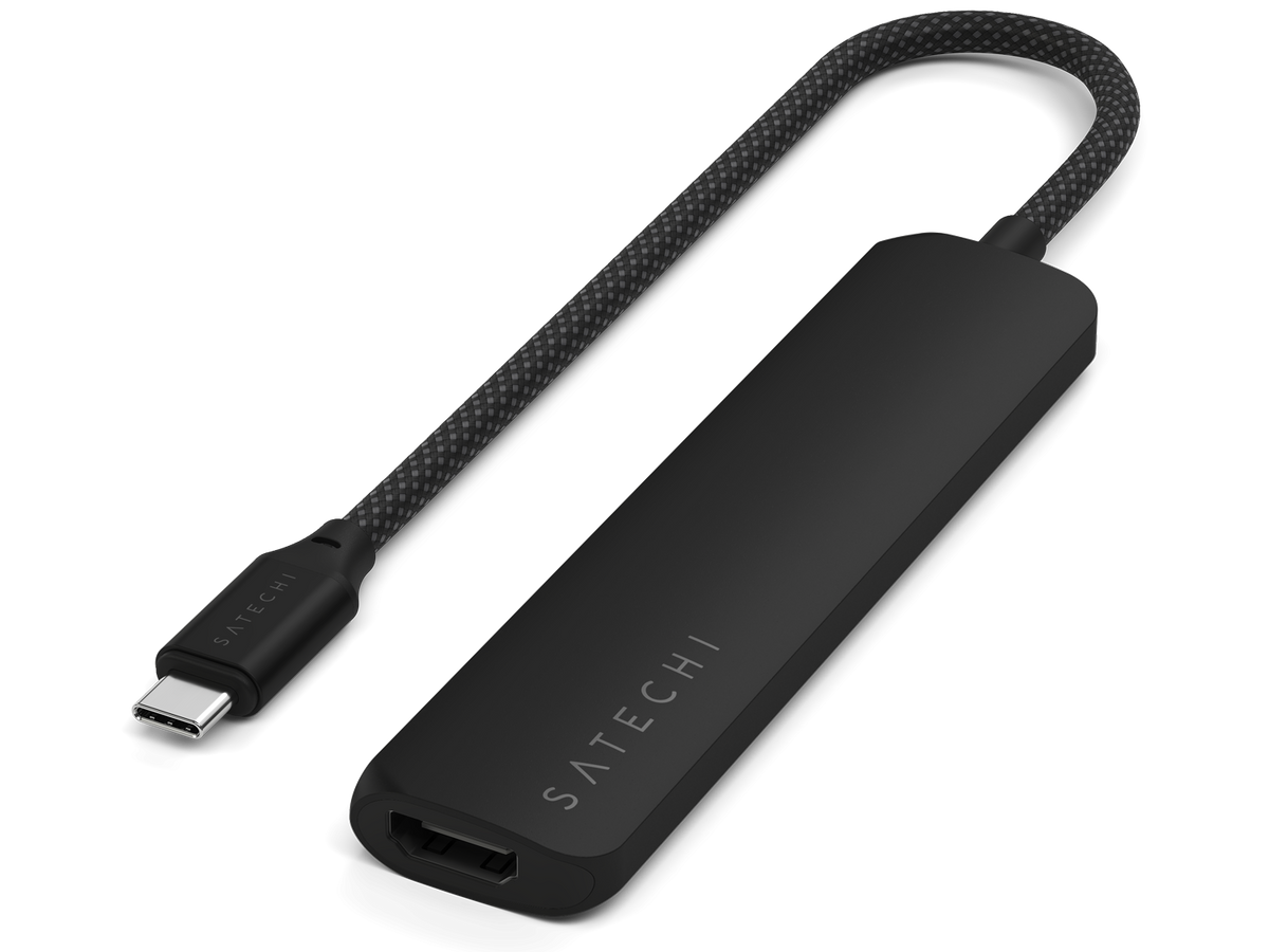 Satechi 6-in-1 USB-C Slim Multiport Adapter - Black