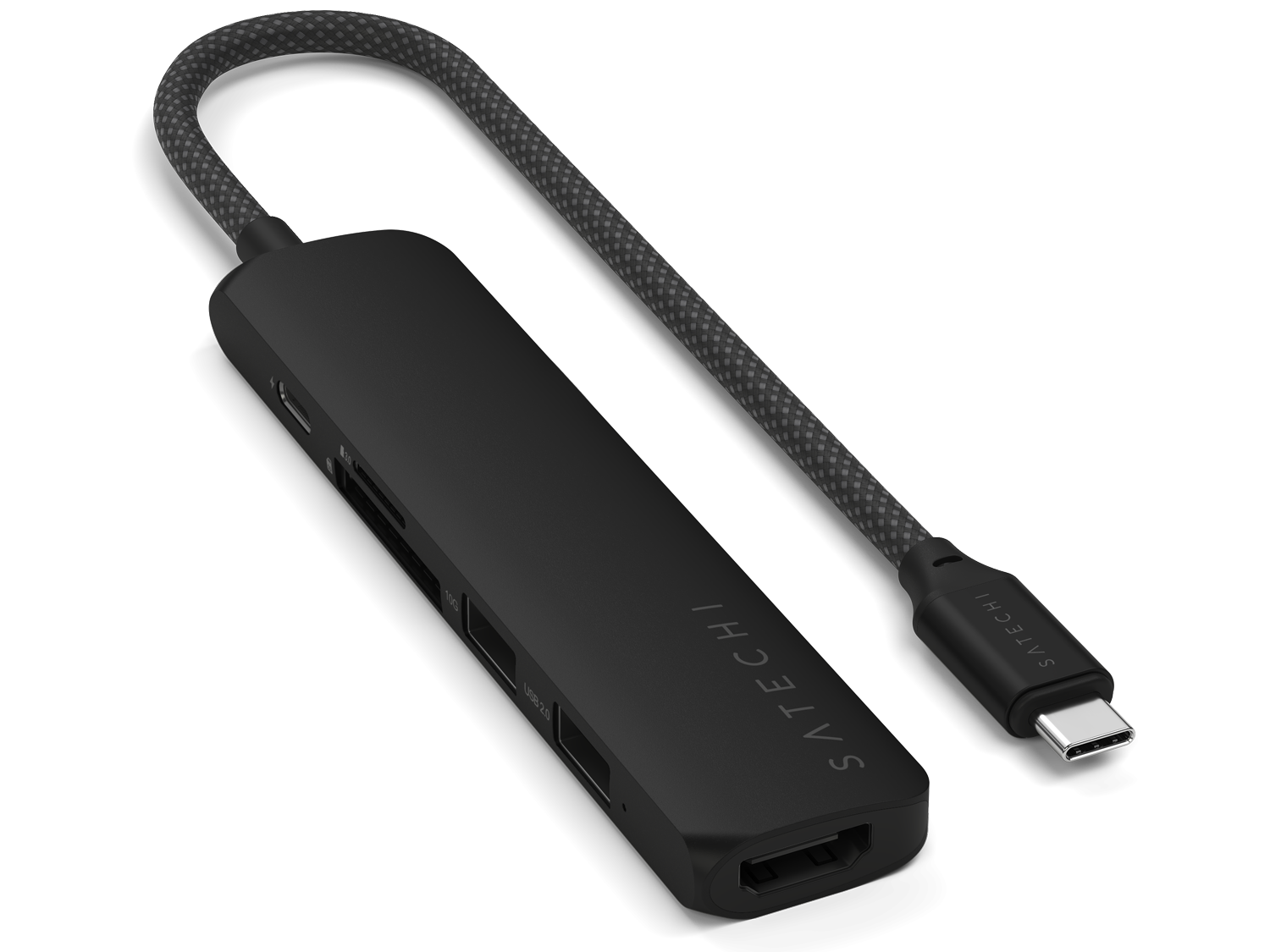 Satechi 6-in-1 USB-C Slim Multiport Adapter - Black