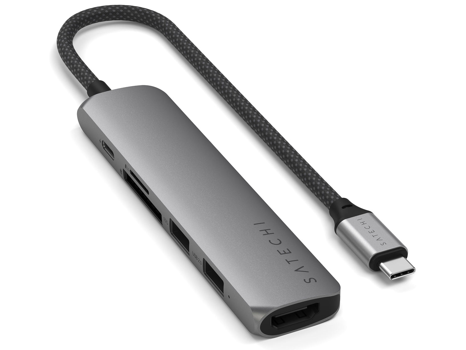 Satechi 6-in-1 USB-C Slim Multiport Adapter - Space Grey