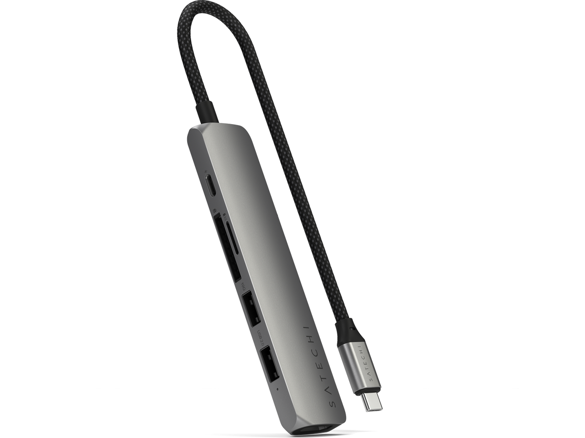 Satechi 6-in-1 USB-C Slim Multiport Adapter - Space Grey