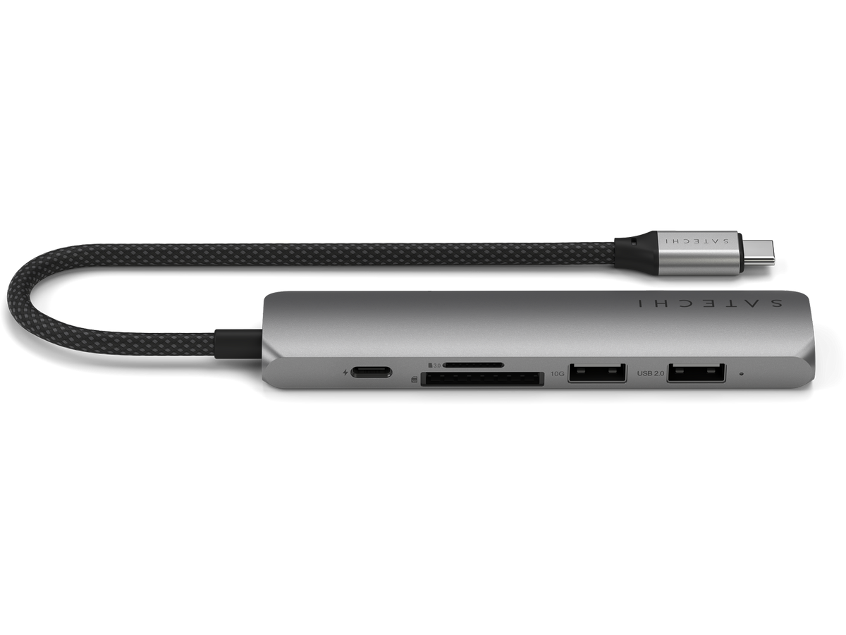 Satechi 6-in-1 USB-C Slim Multiport Adapter - Space Grey