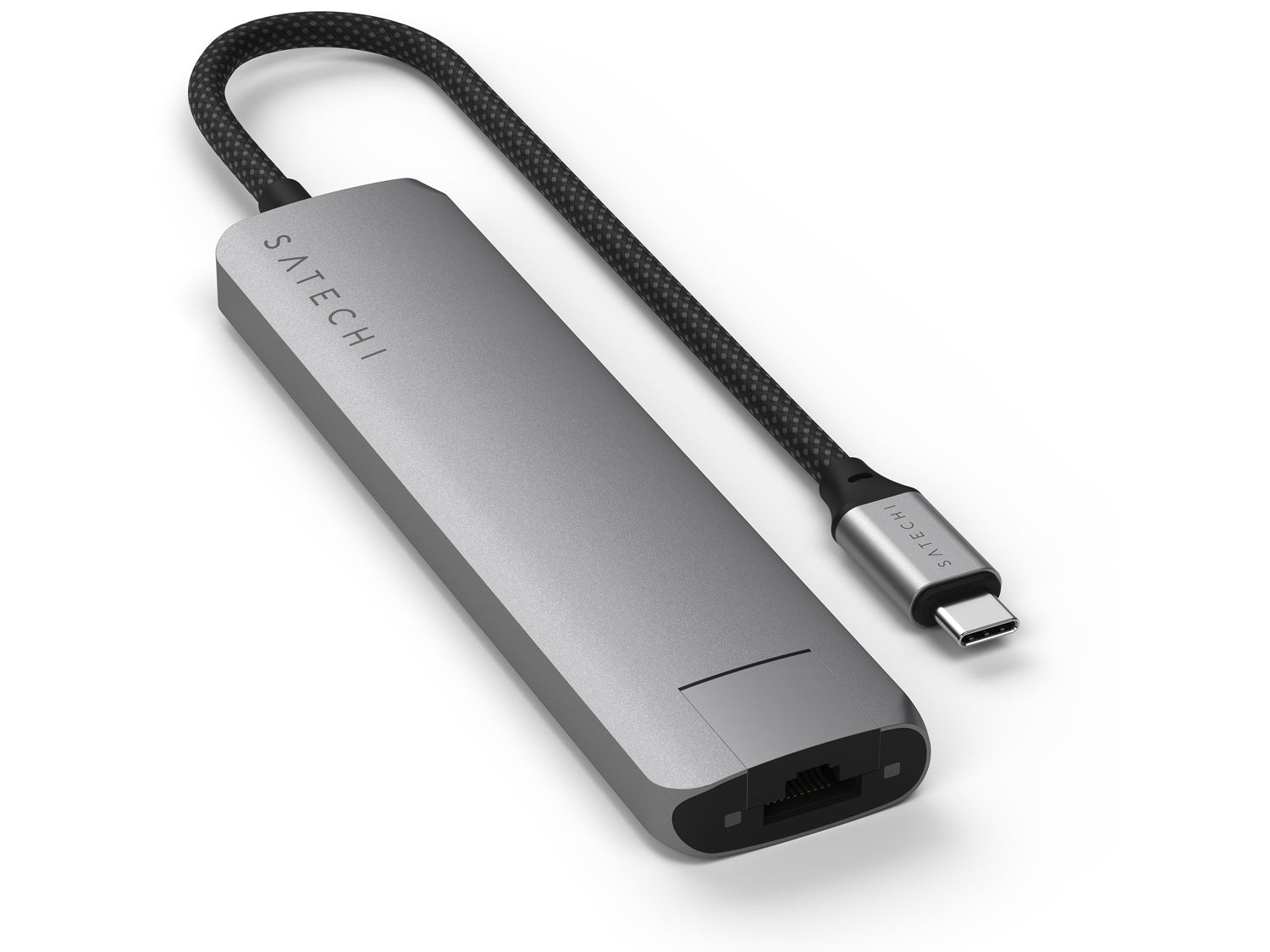 Satechi 7-in-1 USB-C Slim Multiport Adapter with Ethernet - Space Grey
