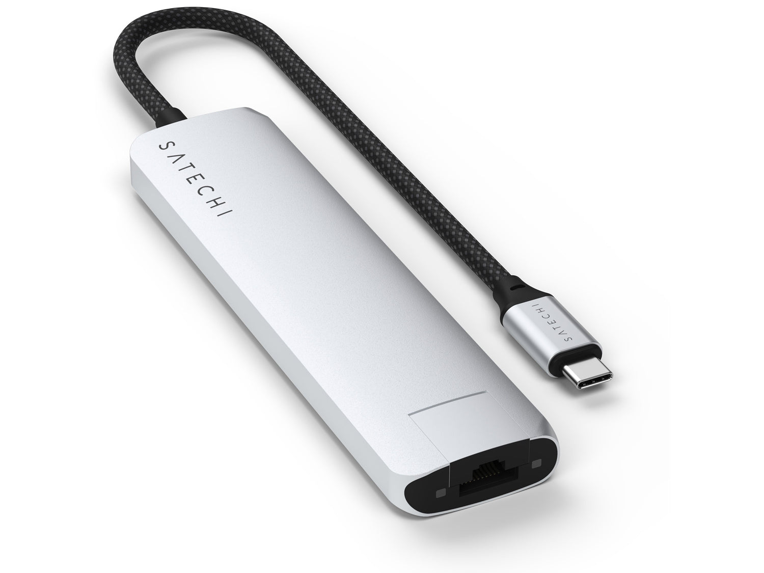 Satechi 7-in-1 USB-C Slim Multiport Adapter with Ethernet - Silver