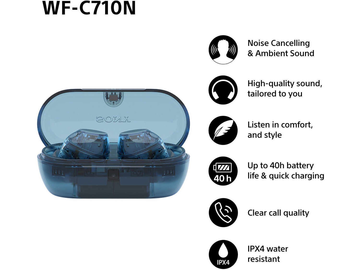 Sony WF-C710N, Blue