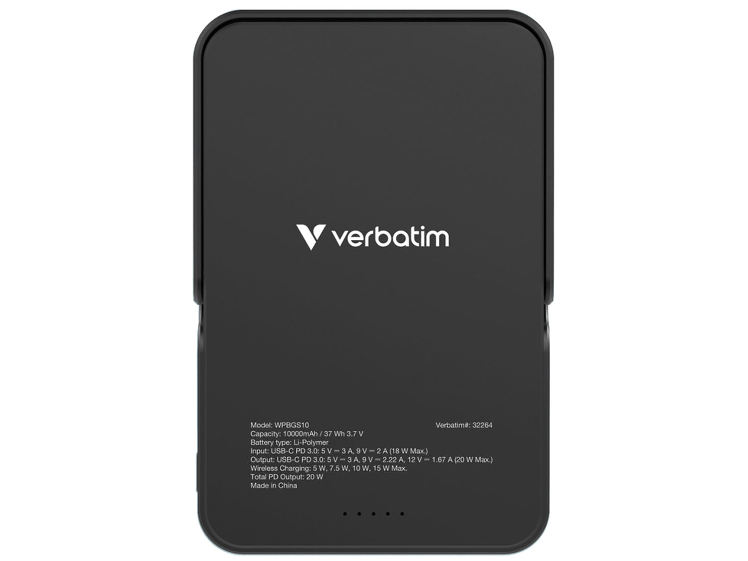 Verbatim Charge 'n' Go Power Bank with Stand 10000mAh, Black