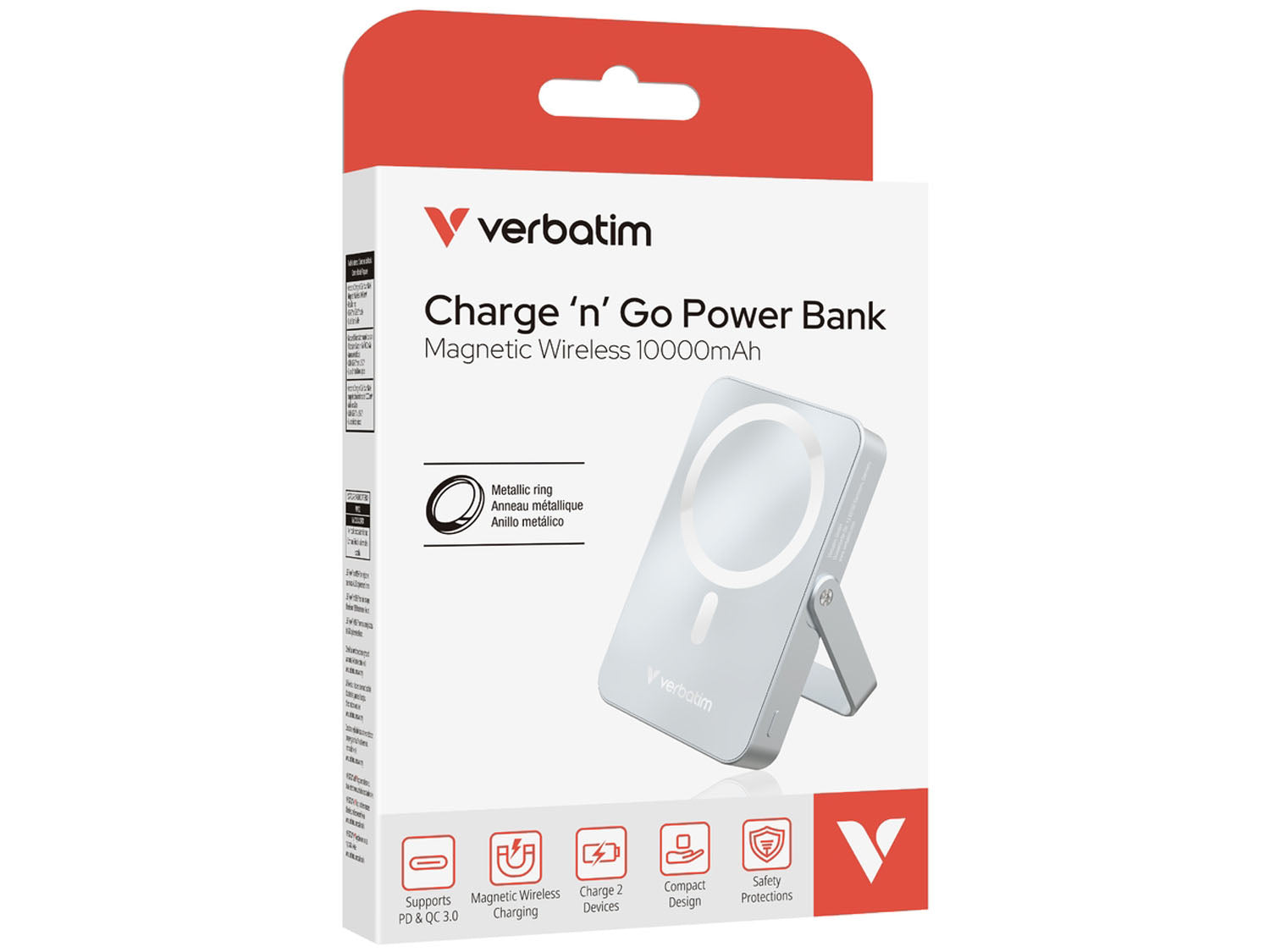 Verbatim Charge 'n' Go Power Bank with Stand 10000mAh, Blue